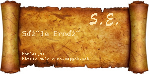 Süle Ernő névjegykártya