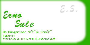 erno sule business card